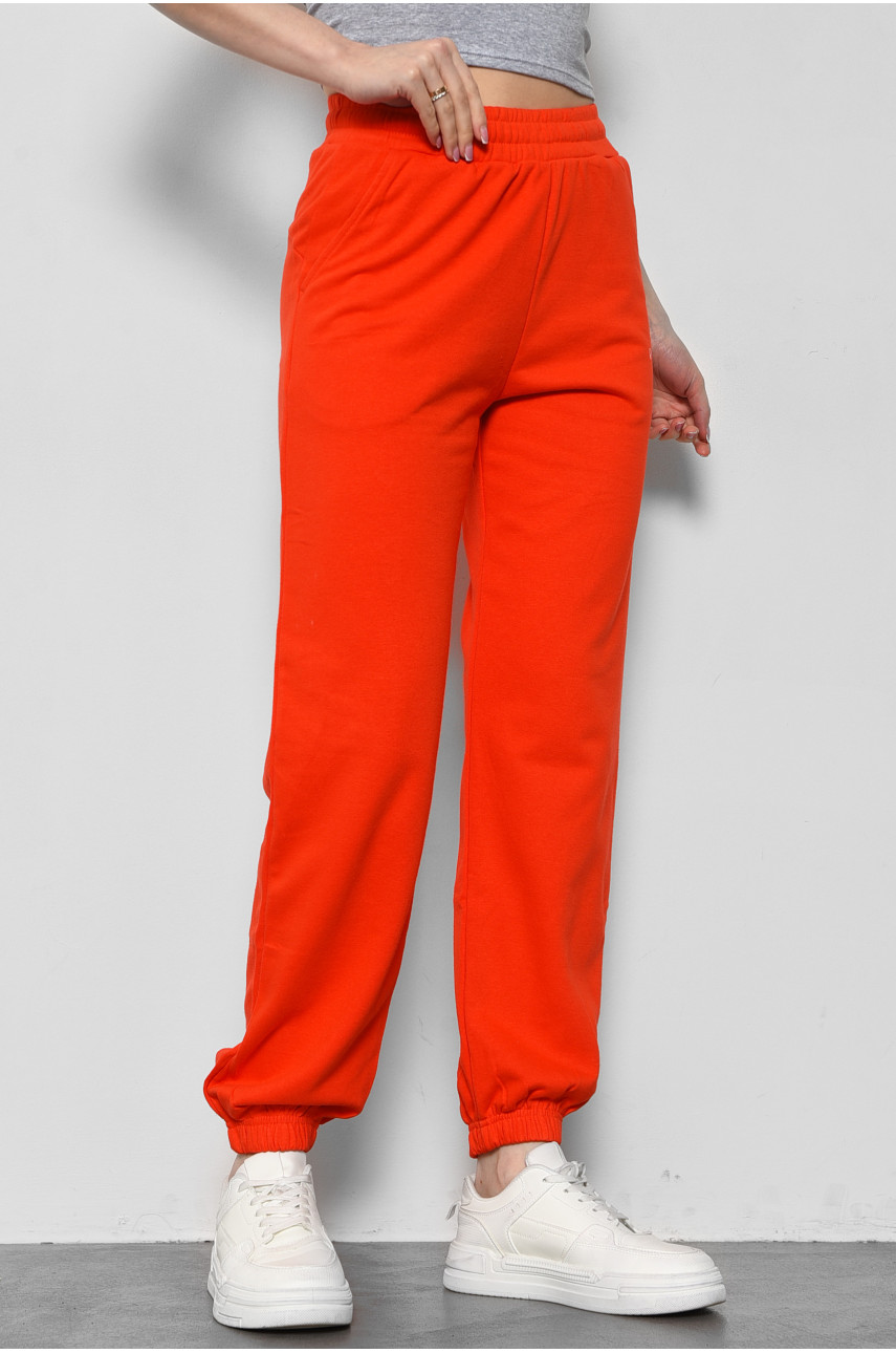Спортивные штаны женские оранжевого цвета 838 178358