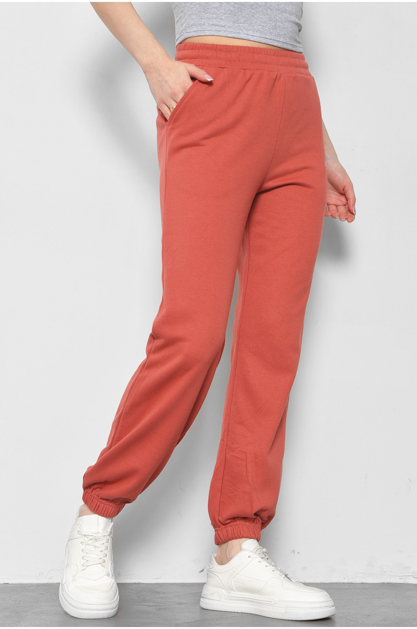 Спортивные штаны женские красного цвета 838 178359