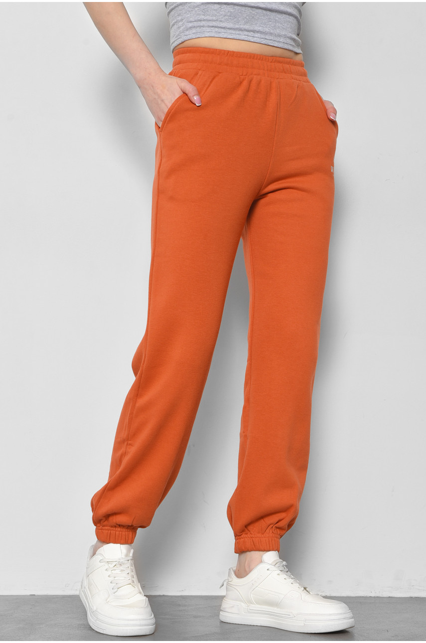 Спортивные штаны женские терракотового цвета 838 178360