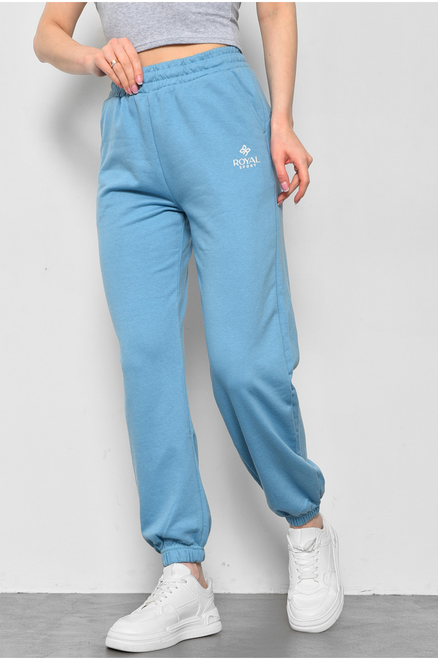 Спортивные штаны женские голубого цвета 838 178362