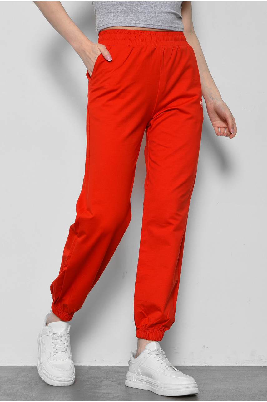 Спортивні штани жіночі червоного кольору 838 178365