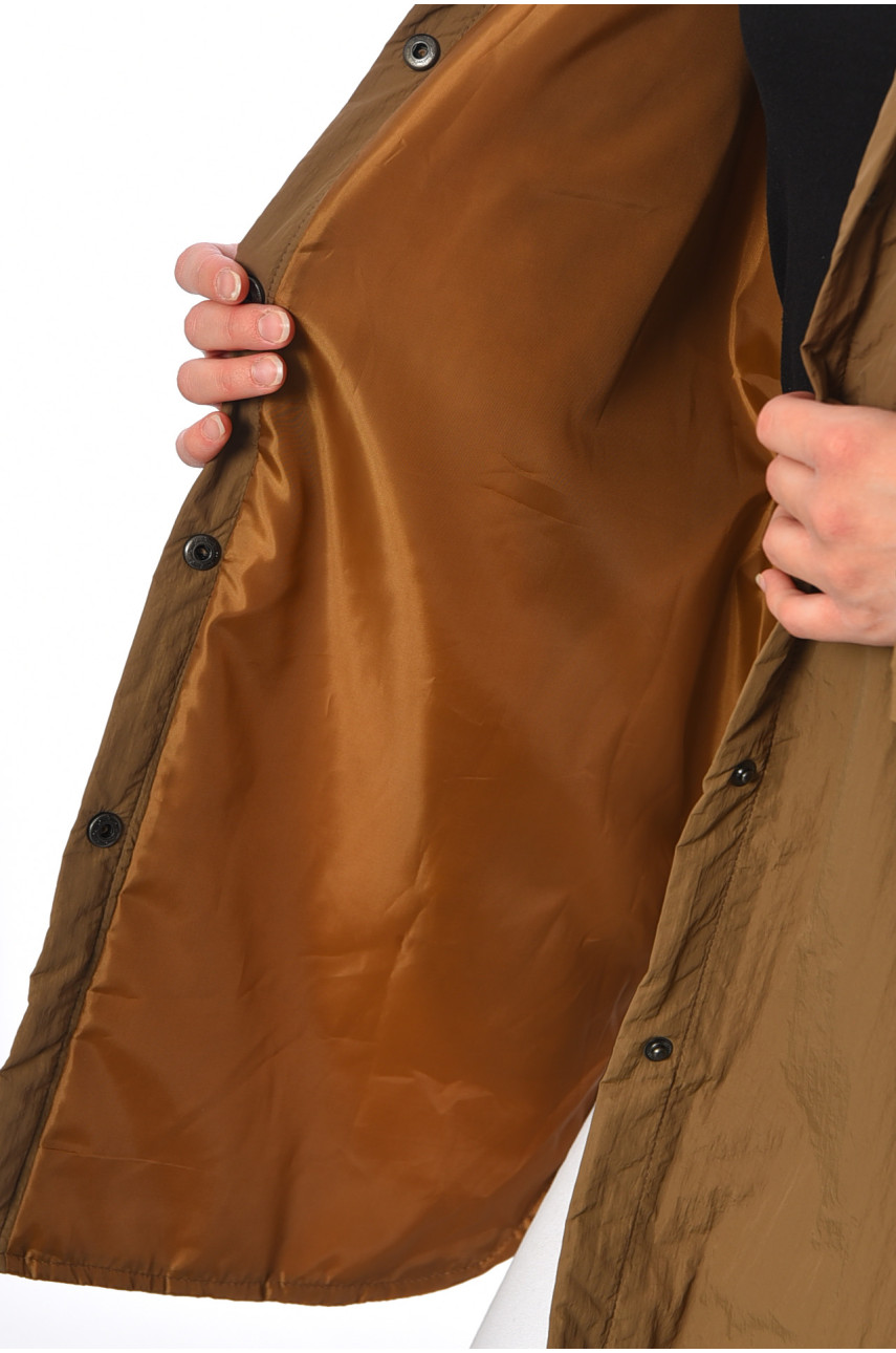 Вітрівка жіноча напівбатальна коричневого кольору 23178 178382