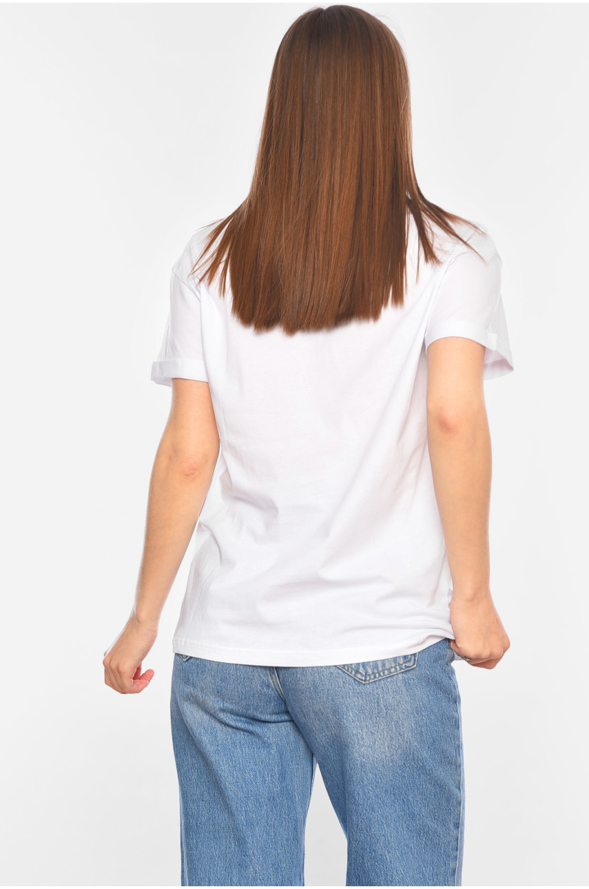 Футболка жіноча білого кольору 9109 178462