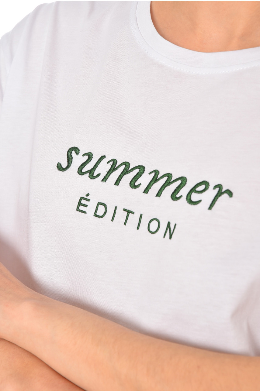 Футболка жіноча білого кольору 9109 178462