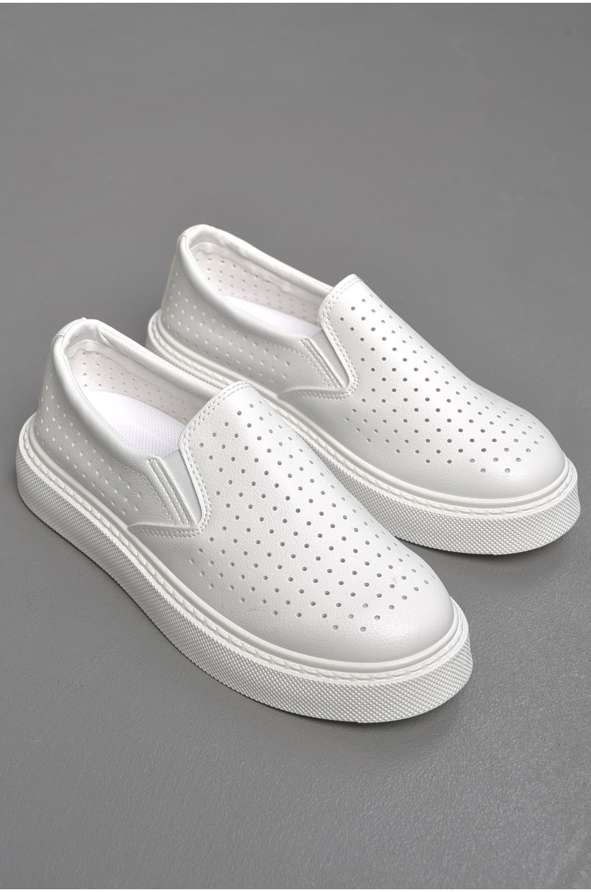 Слипоны женские белого цвета 2024-88-2 178476 Слипоны женские белого цвета 2024-88-2 178476