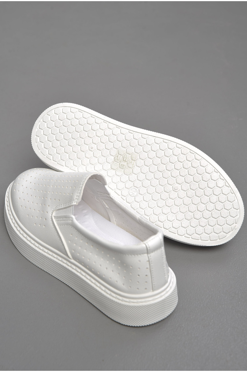 Слипоны женские белого цвета 2024-88-2 178476 Слипоны женские белого цвета 2024-88-2 178476