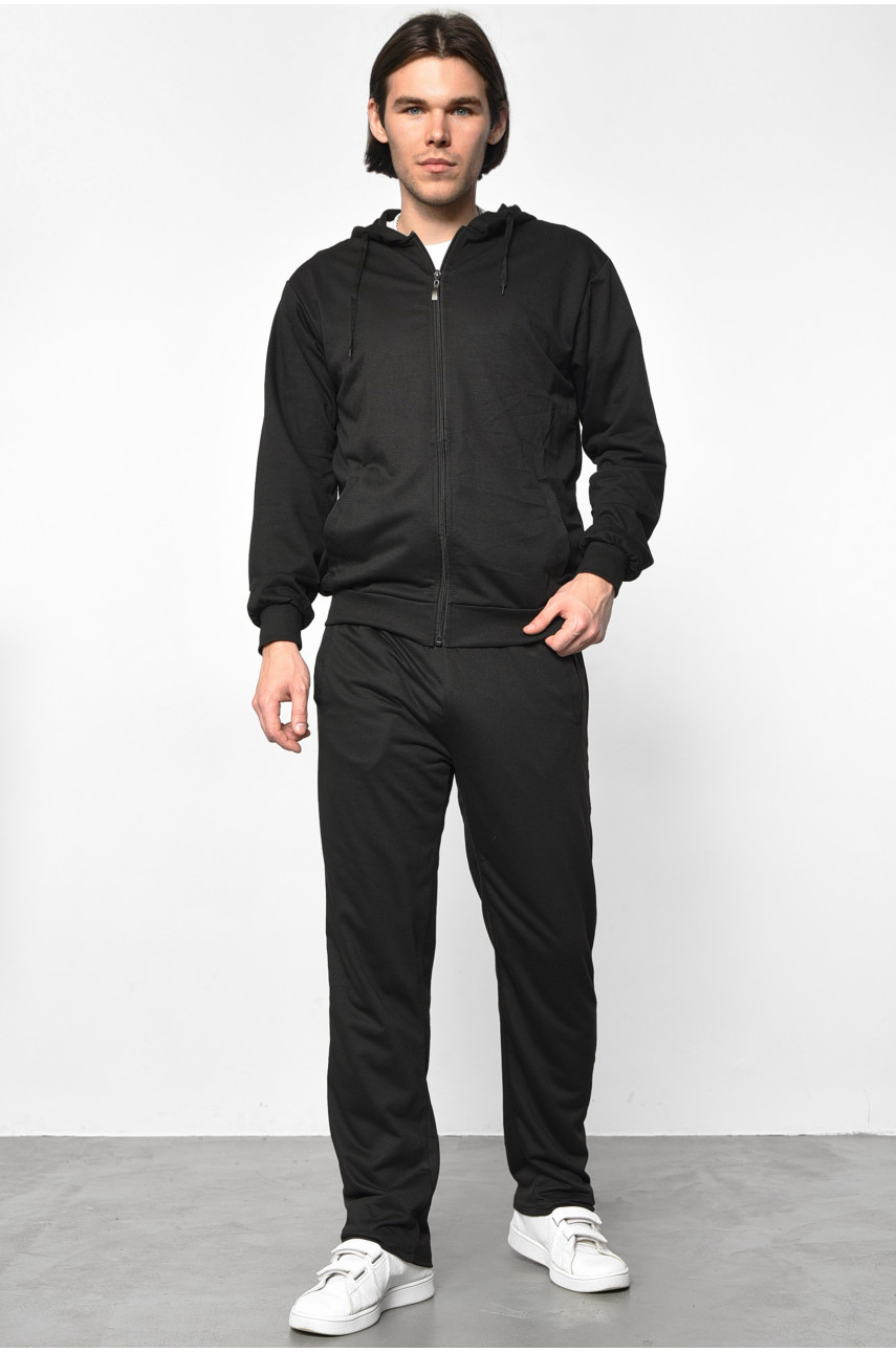 Спортивный костюм мужской черного цвета 9111 178546