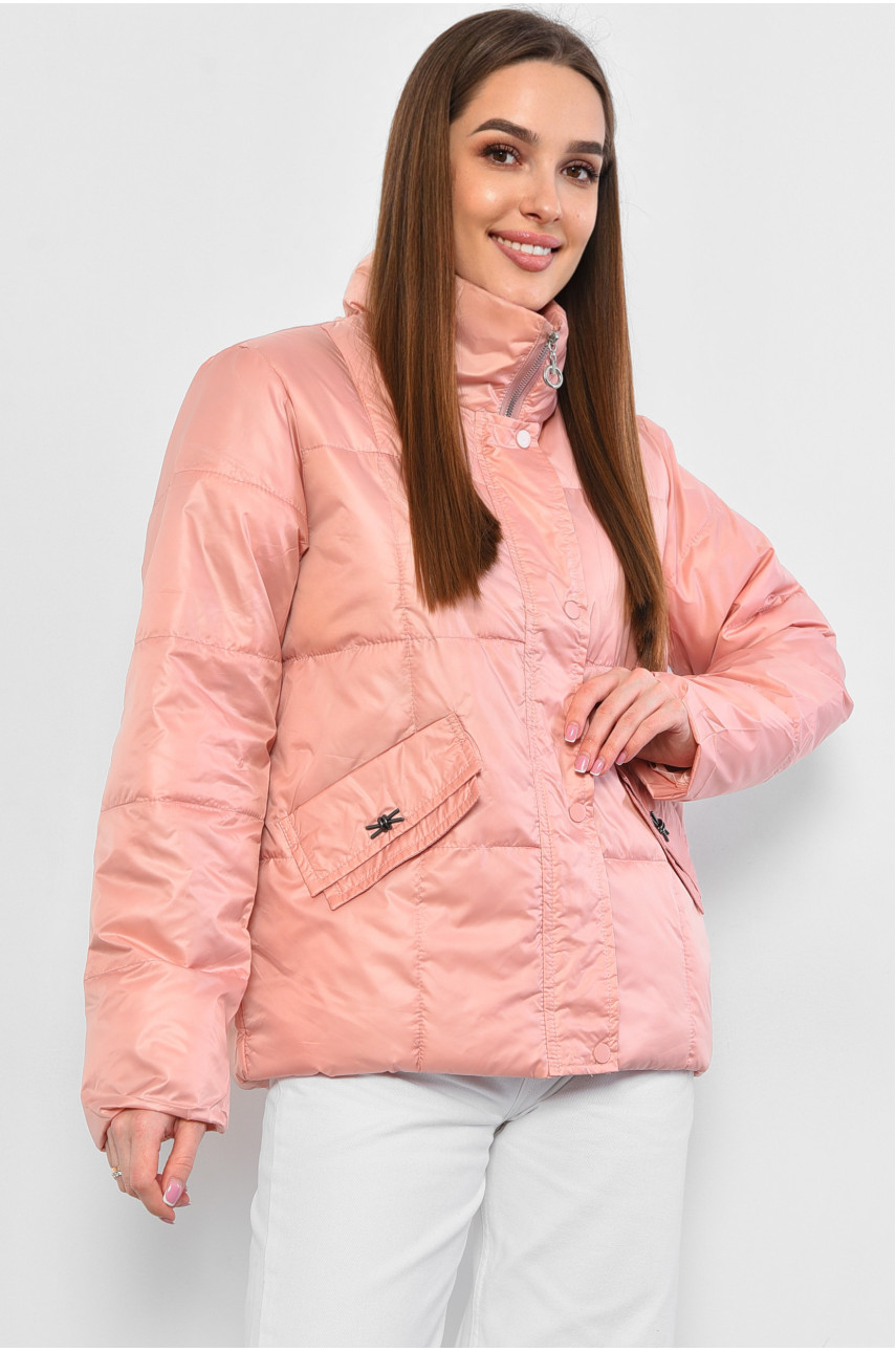 Куртка жіноча демісезонна рожевого кольору 093 178591