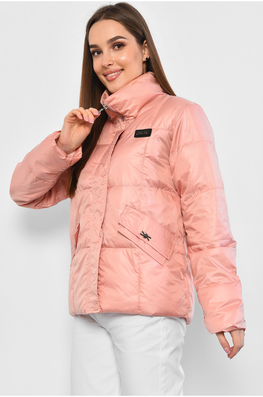 Куртка женская демисезонная розового цвета 093 178591