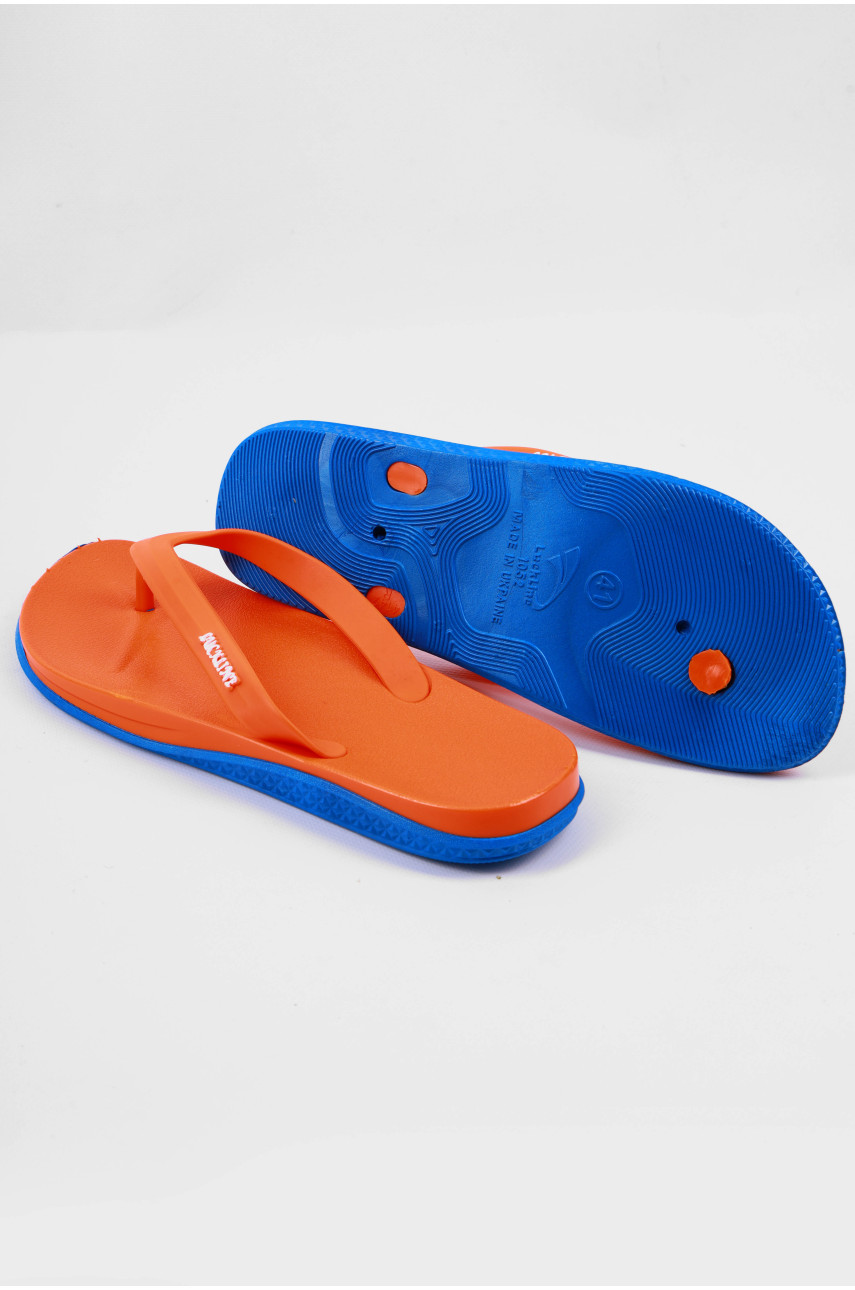 Вьетнамки мужские сине-оранжевого цвета 2021-4 178612
