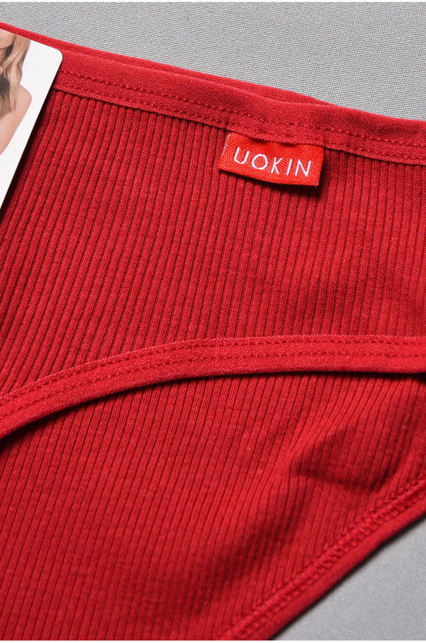 Труси жіночі в рубчик червоного кольору 8799 178617 Труси жіночі в рубчик червоного кольору 8799 178617