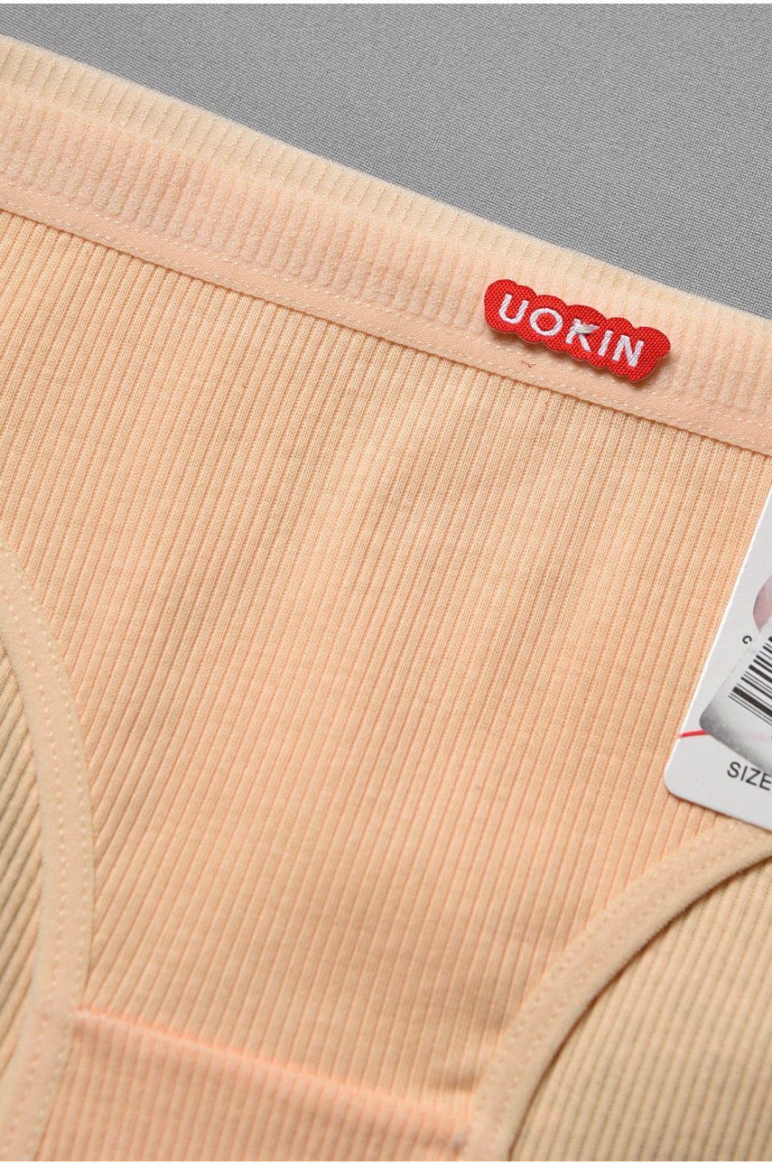 Трусы женские в рубчик желтого цвета 2769 178632