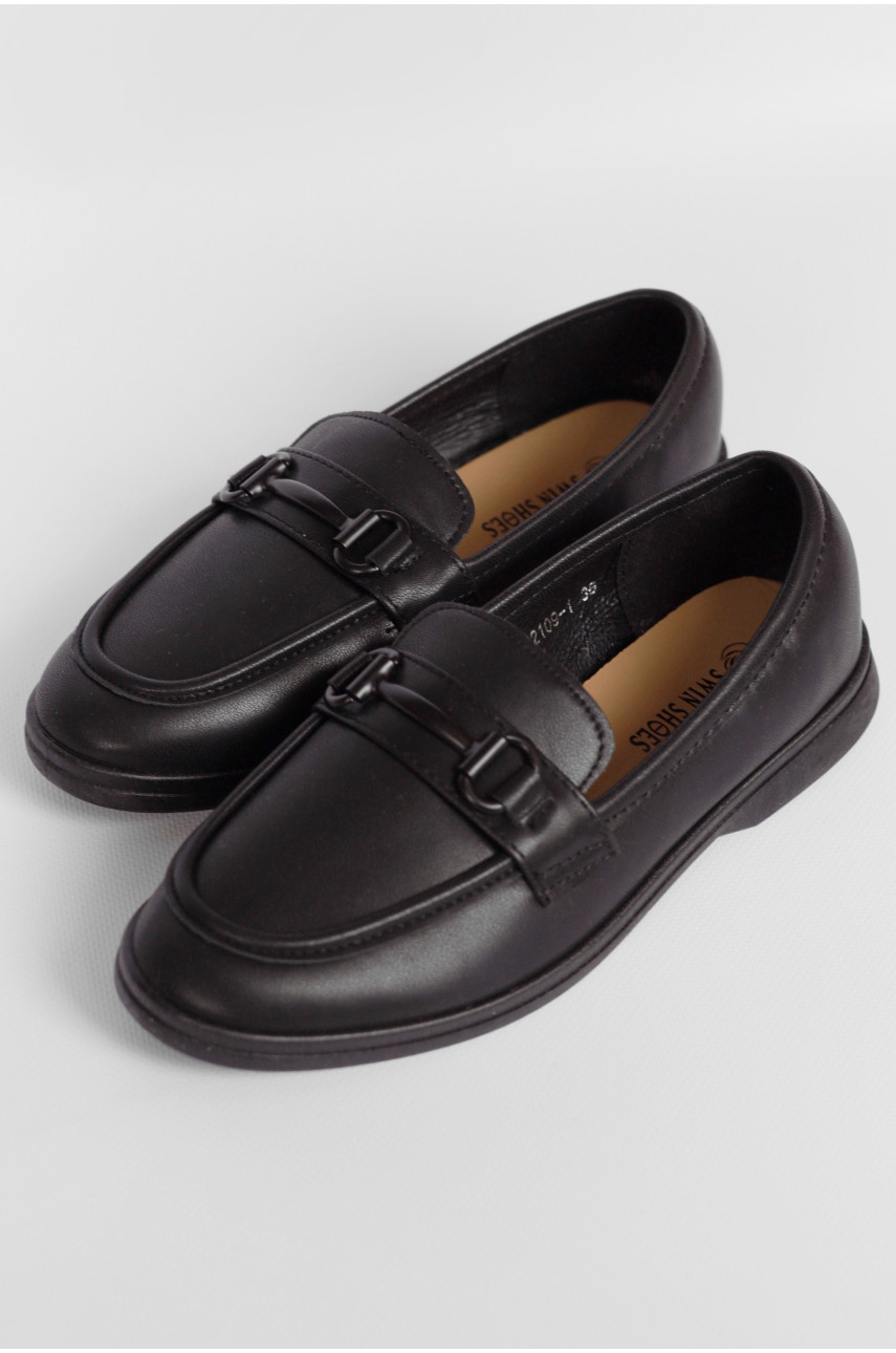 Туфлі-лофери жіночі чорного кольору JН2109-1 178674