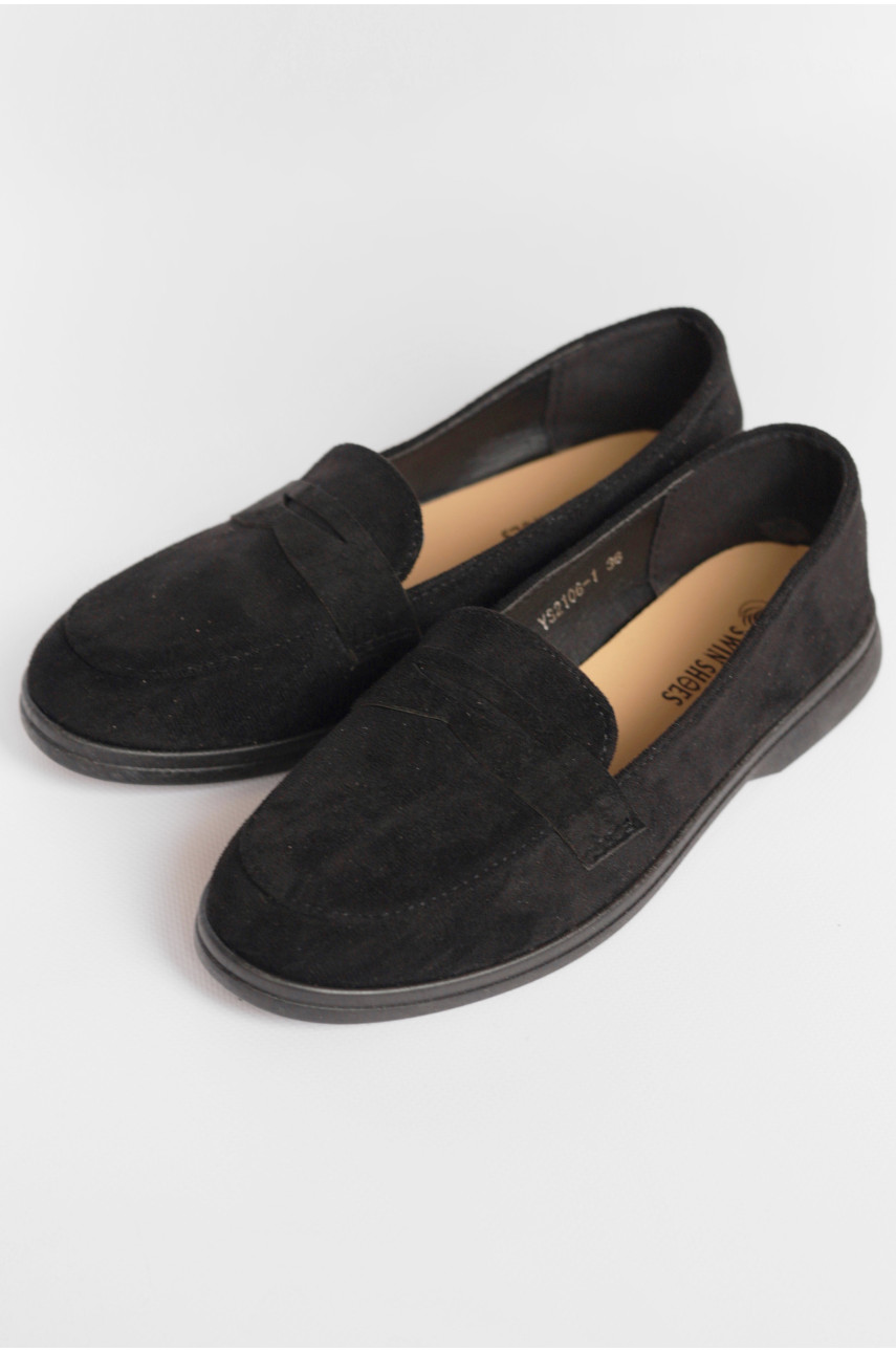 Туфли-лоферы женские черного цвета JН2106-1 178676