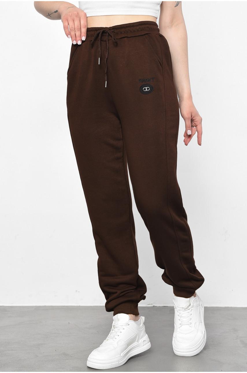 Спортивные штаны женские коричневого цвета 8522 178688