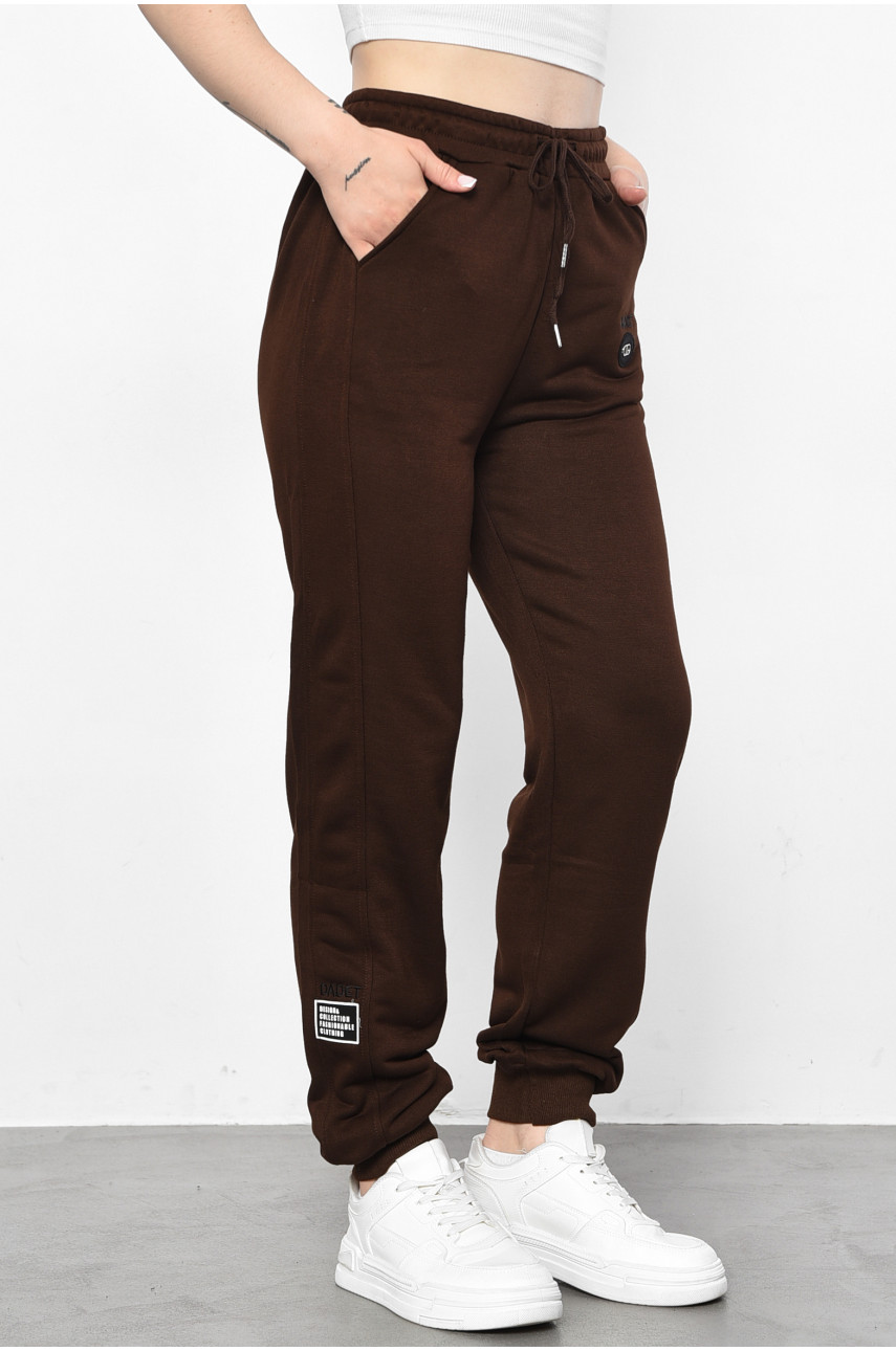 Спортивні штани жіночі коричневого кольору 8522 178688
