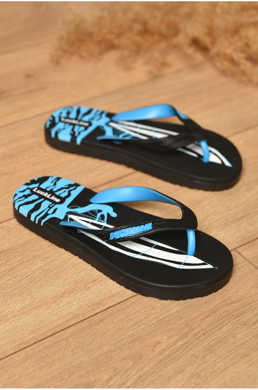 Вьетнамки женские пена черно-голубого цвета 2002-23 178689