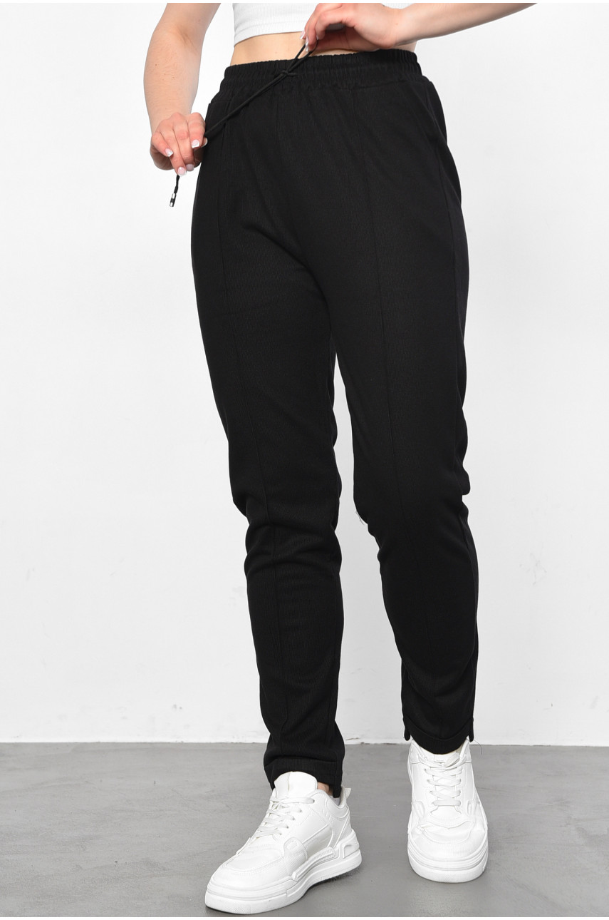 Штани жіночі напівбатальні чорного кольору 9520 178696