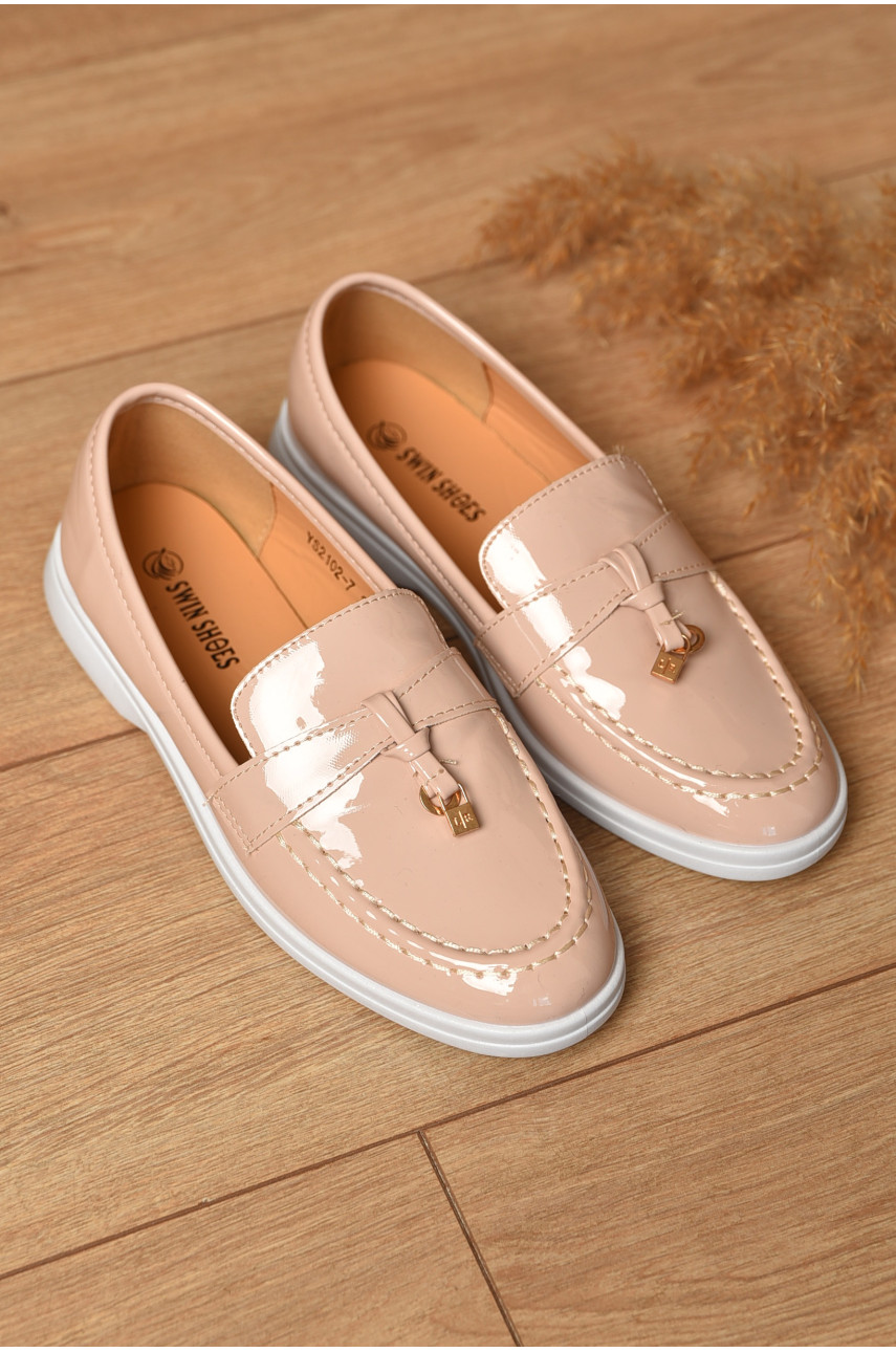 Туфлі-лофери жіночі світло-рожевого кольору JН2102-7 178768