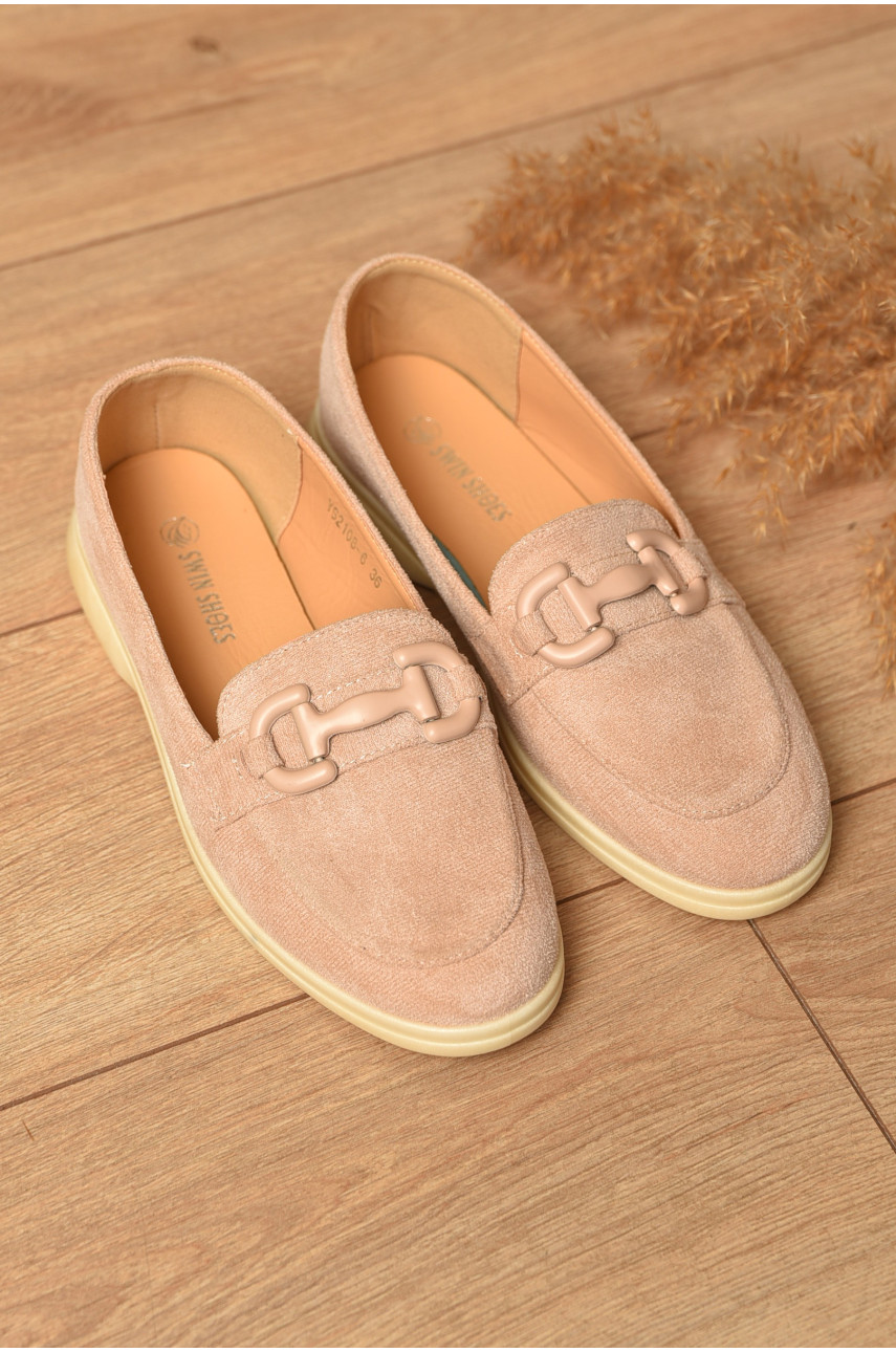 Туфлі-лофери жіночі світло-рожевого кольору JН2108-6 178770