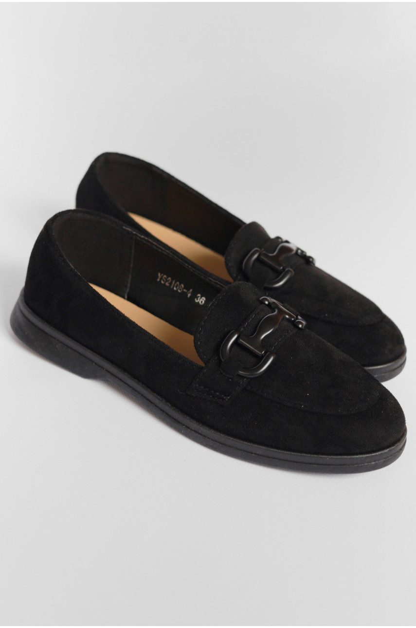Туфлі-лофери жіночі чорного кольору JН2108-4 178774