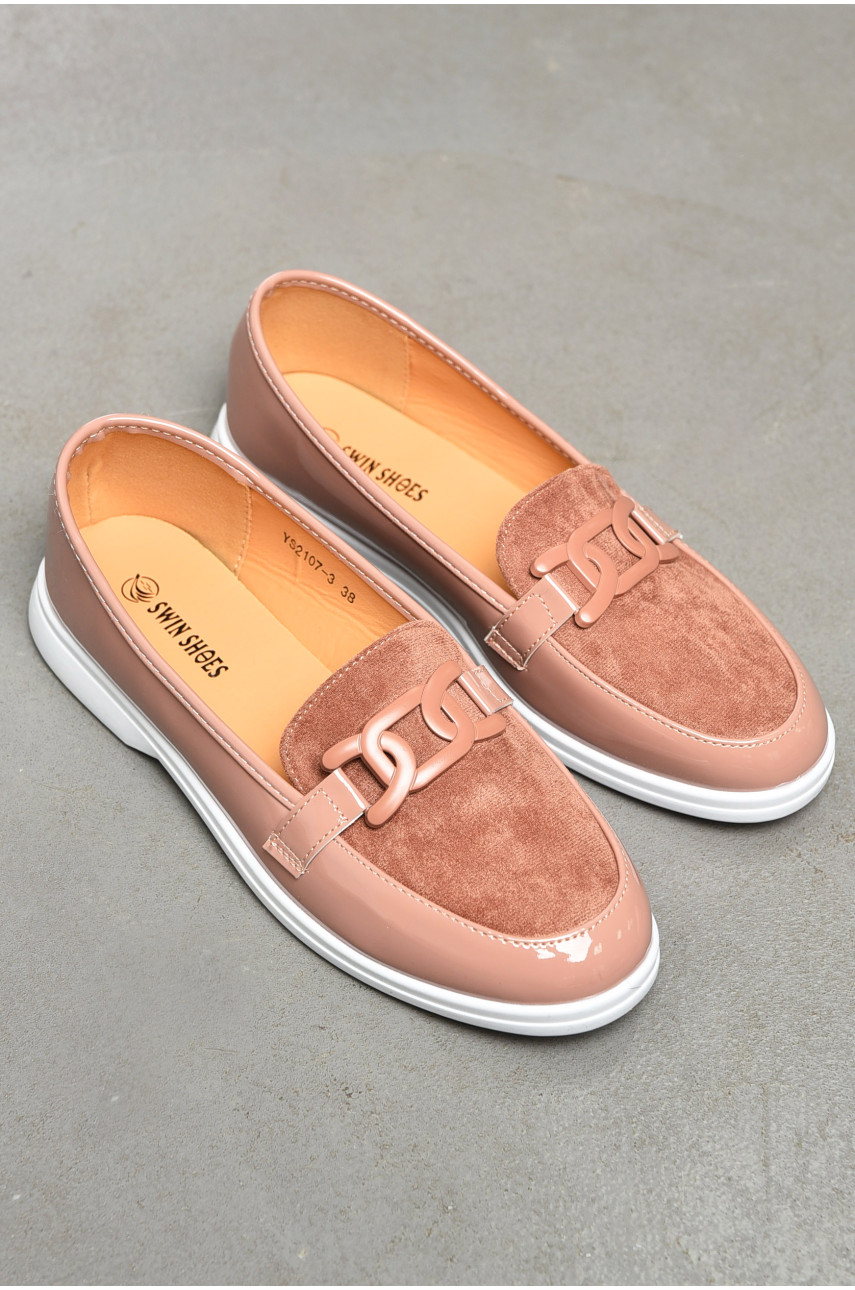 Туфлі-лофери жіночі рожевого кольору JН2107-3 178776