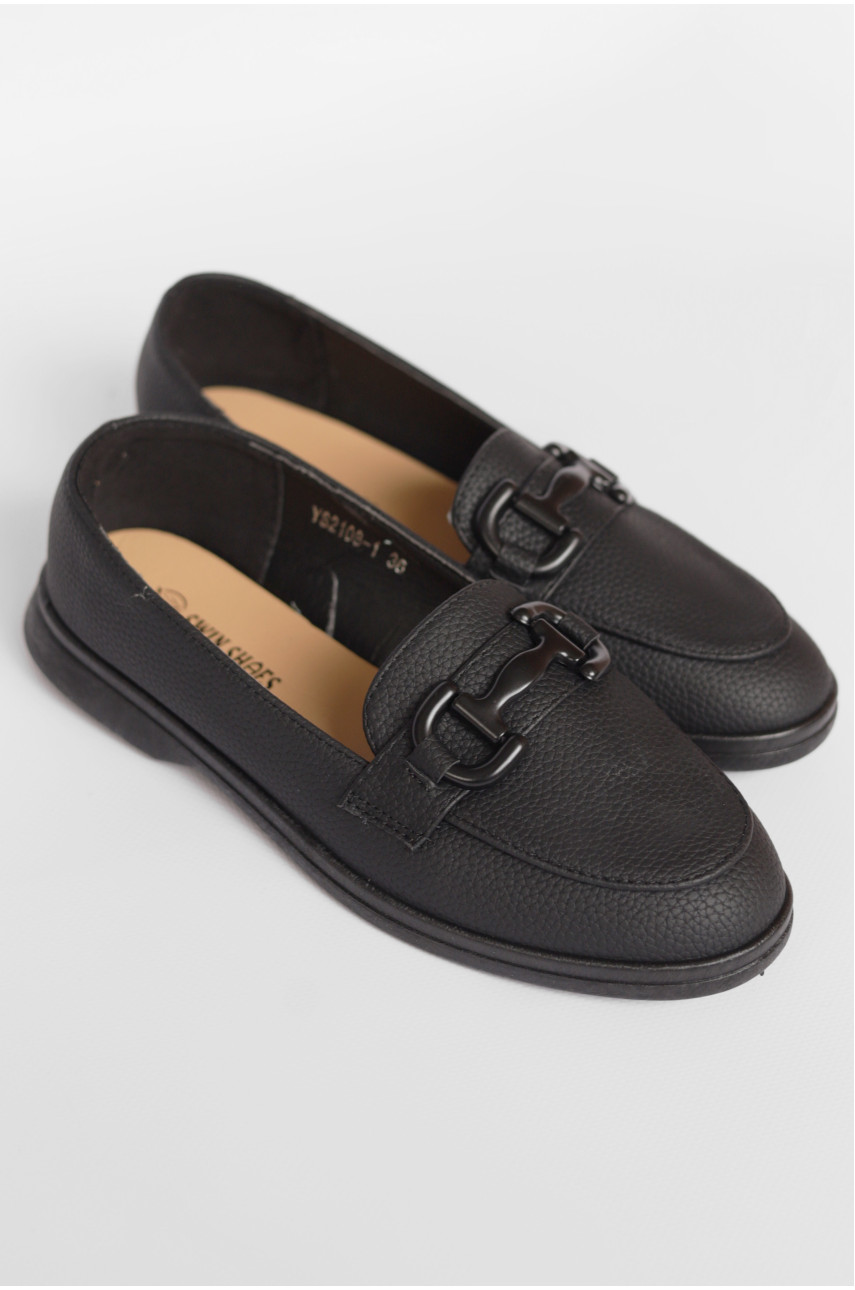 Туфлі-лофери жіночі чорного кольору JН2108-1 178778