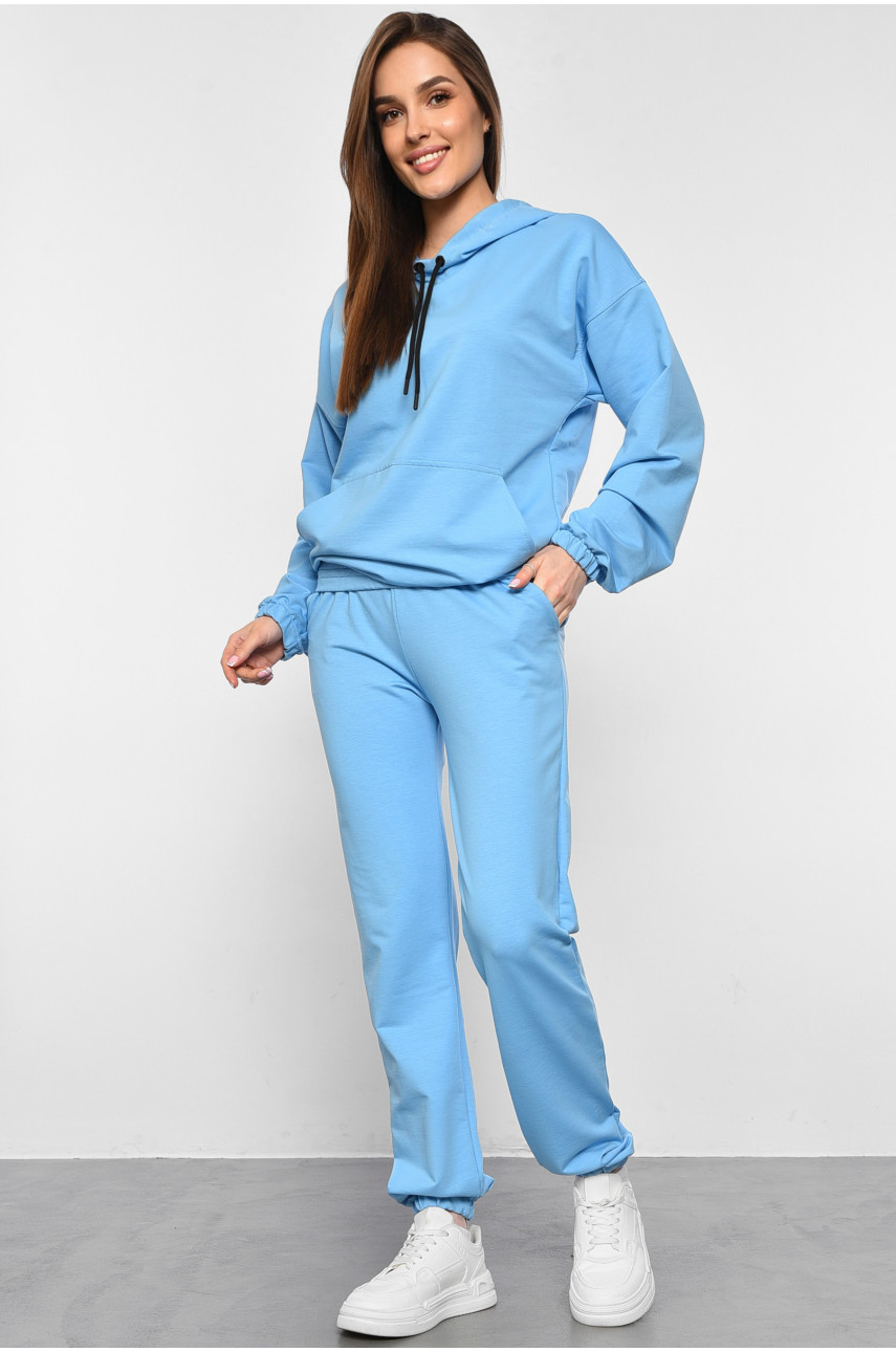 Спортивный костюм женский голубого цвета 1258 178861