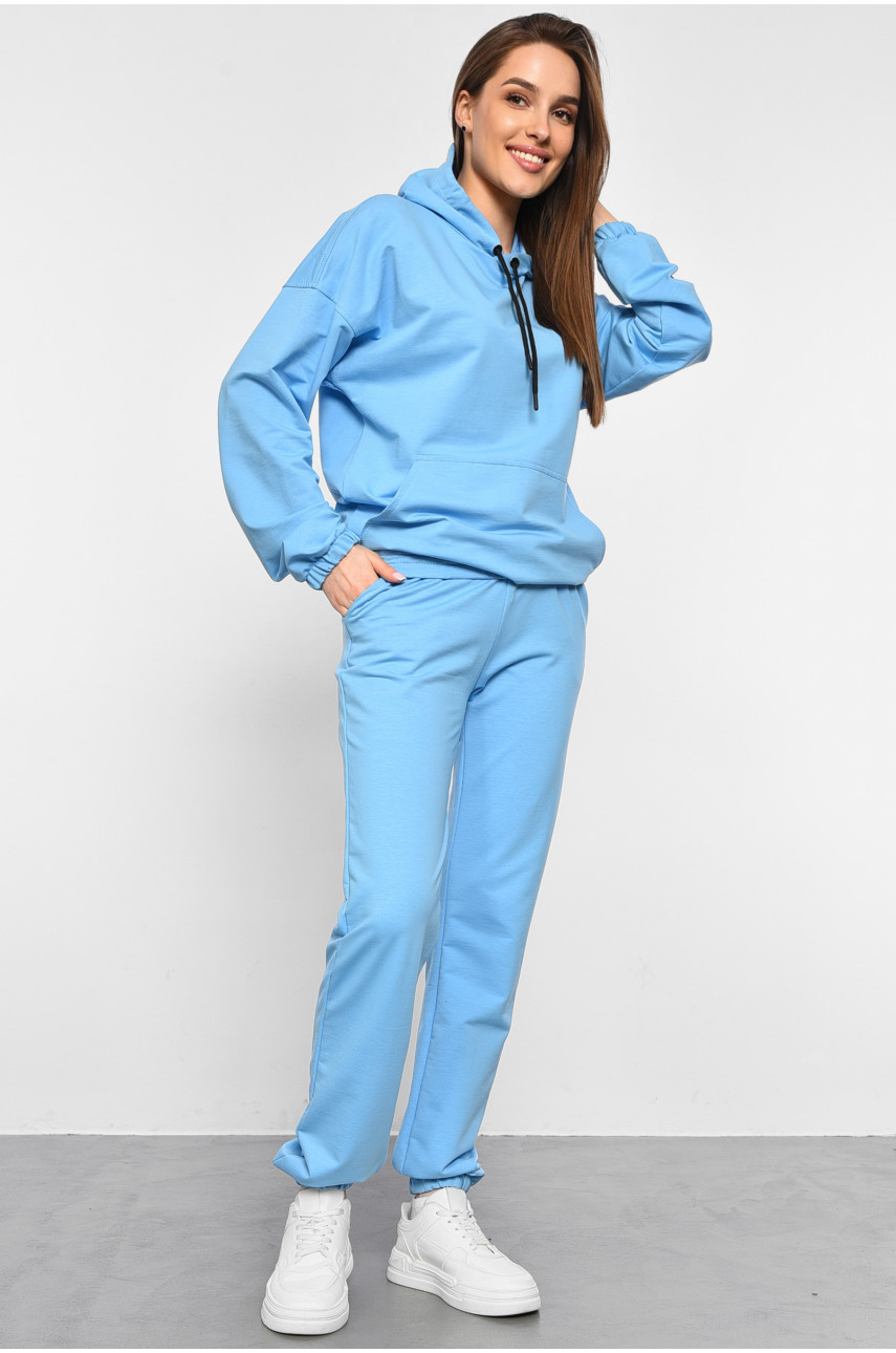 Спортивный костюм женский голубого цвета 1258 178861