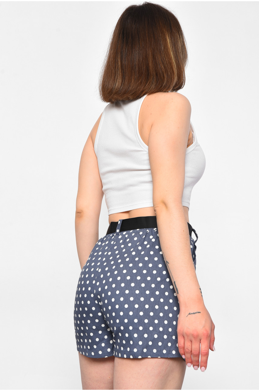 Шорты женские с принтом голубого цвета 013 178911