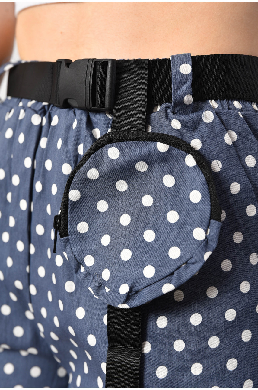 Шорты женские с принтом голубого цвета 013 178911