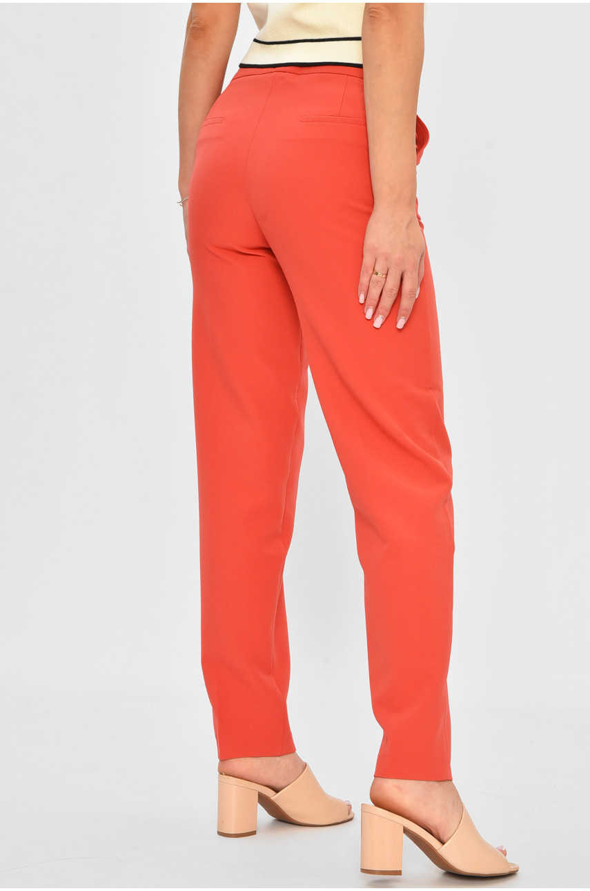 Брюки женские кораллового цвета 834-1559 178936