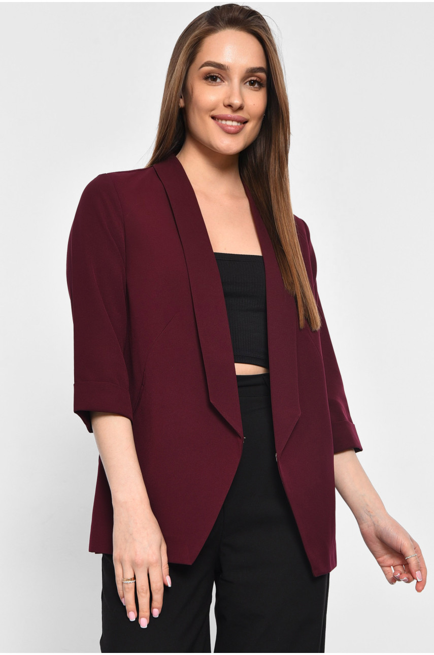 Піджак жіночий бордового кольору 2017-1096 178949