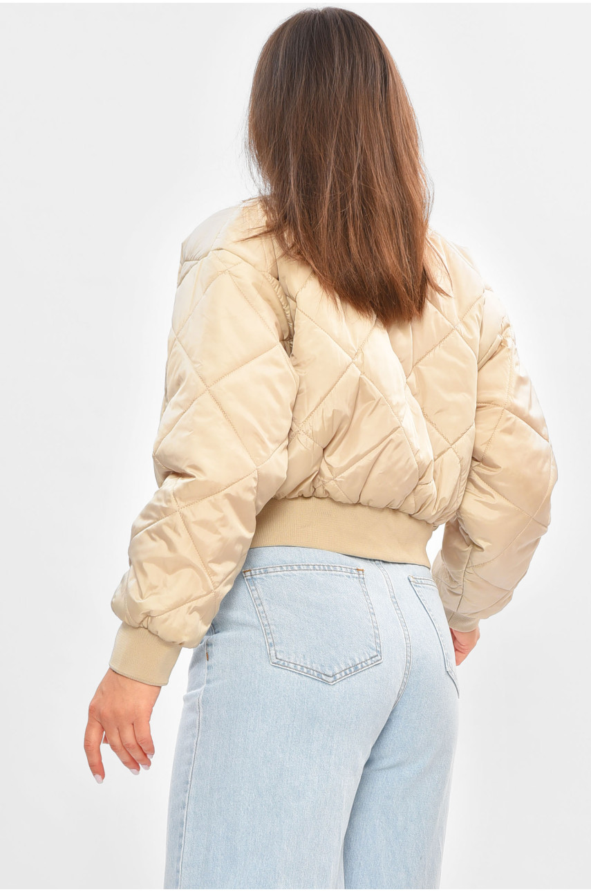 Куртка жіноча демісезонна бежевого кольору 5642 178956 Куртка жіноча демісезонна бежевого кольору 5642 178956