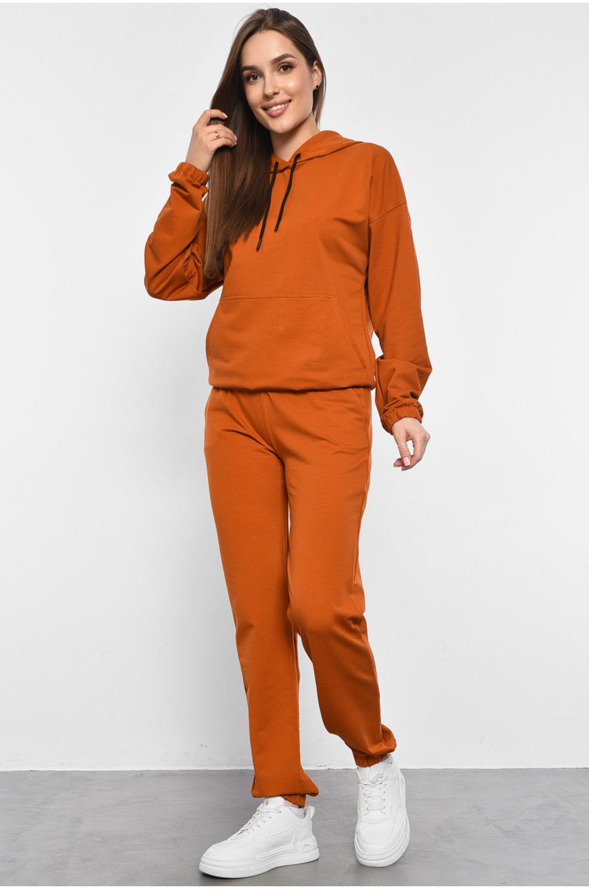 Спортивный костюм женский оранжевого цвета 1258 178964