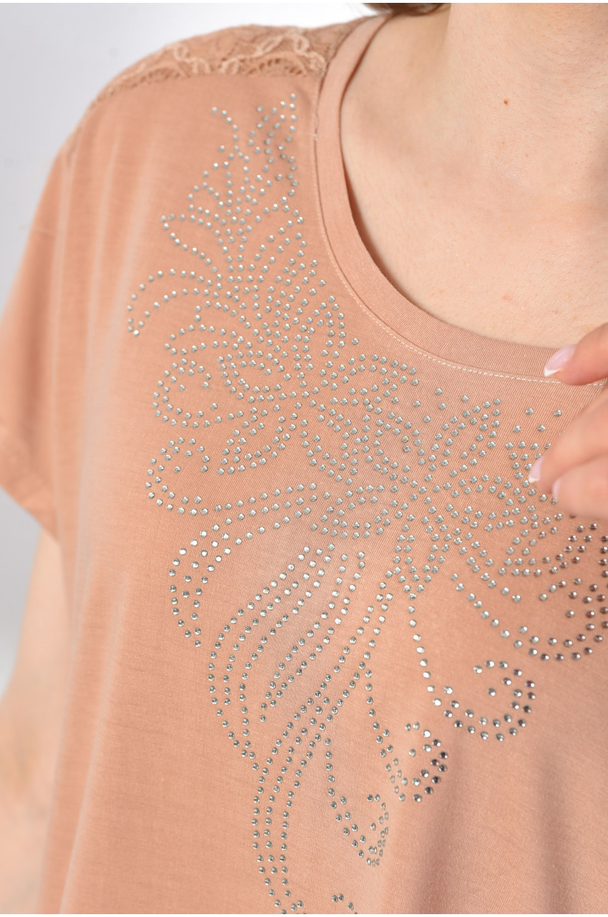 Футболка жіноча батальна бежевого кольору 356 179078