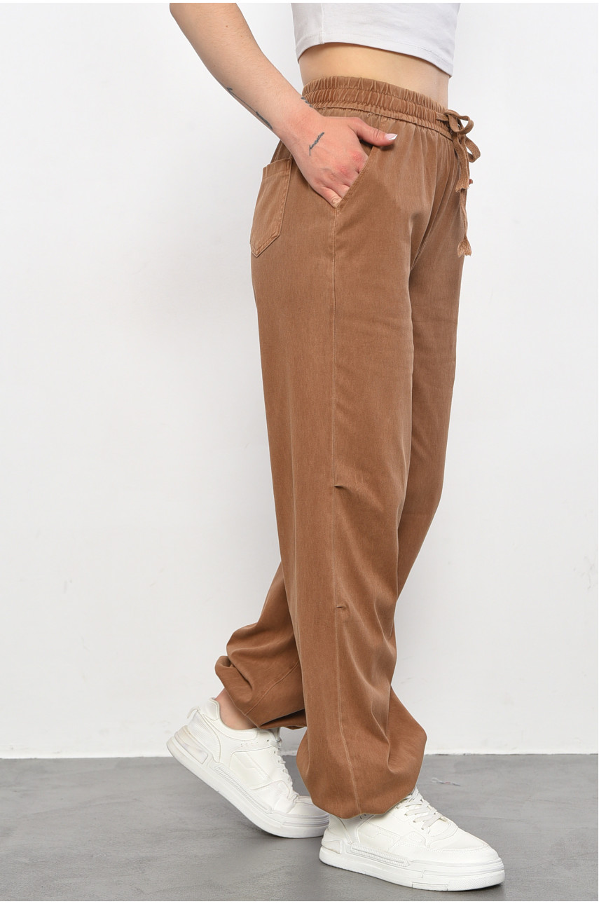 Штани жіночі напівбатальні темно-бежевого кольору 561-6 179102