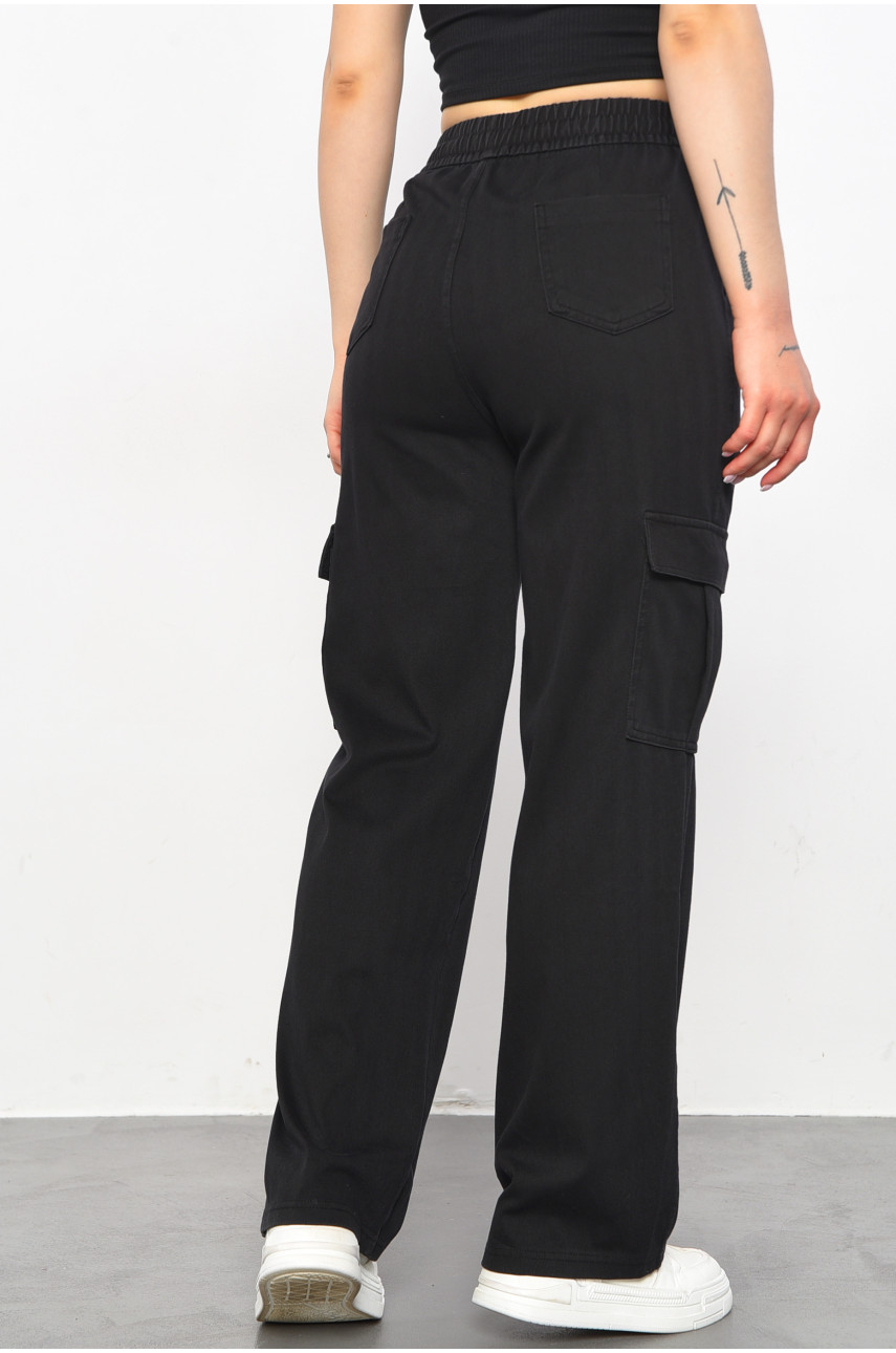 Штаны женские полубатальные черного цвета 560-4 179106 Штаны женские полубатальные черного цвета 560-4 179106