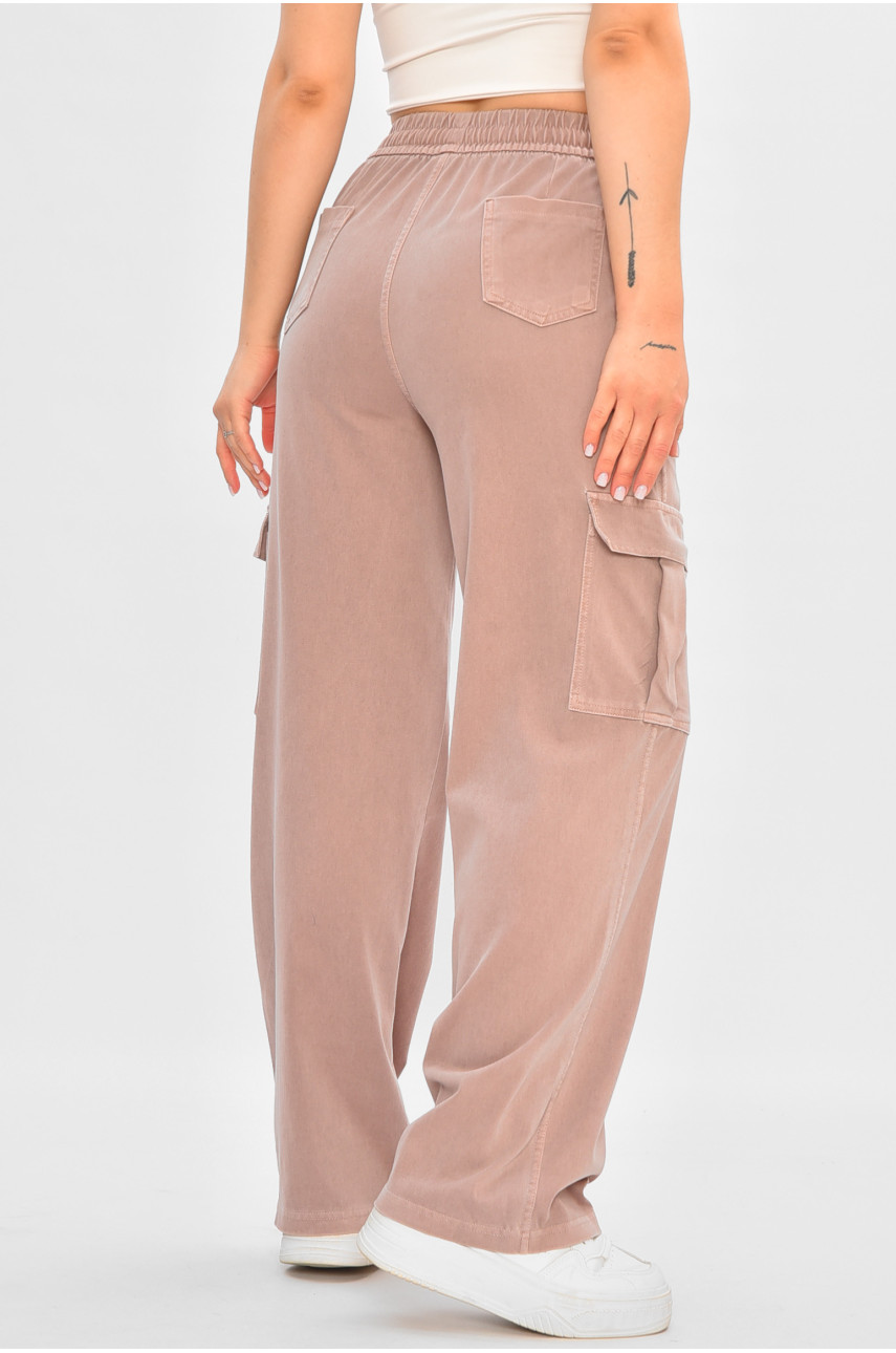 Штаны женские полубатальные цвета мокко 560-4 179113