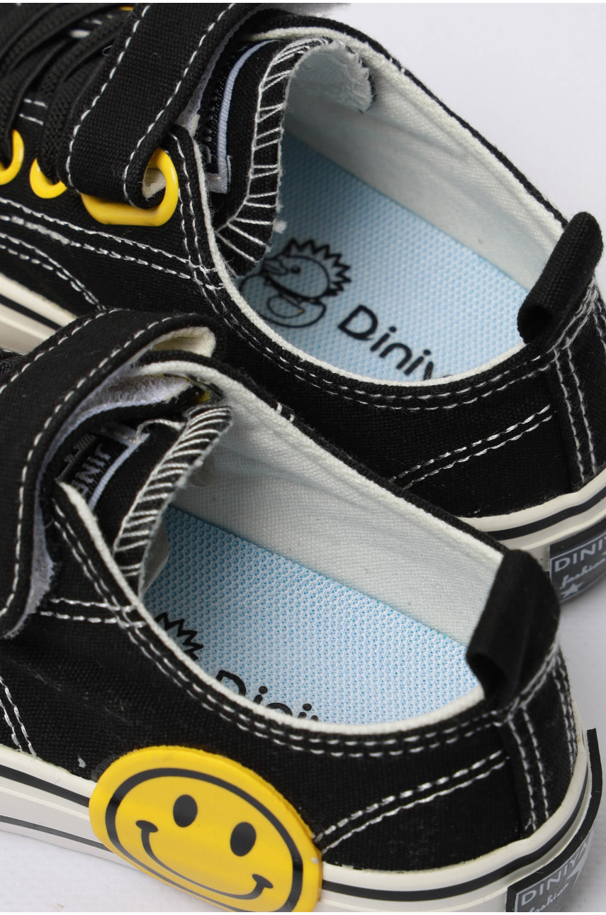 Кеди дитячі черного кольору текстиль 2091-3 179187