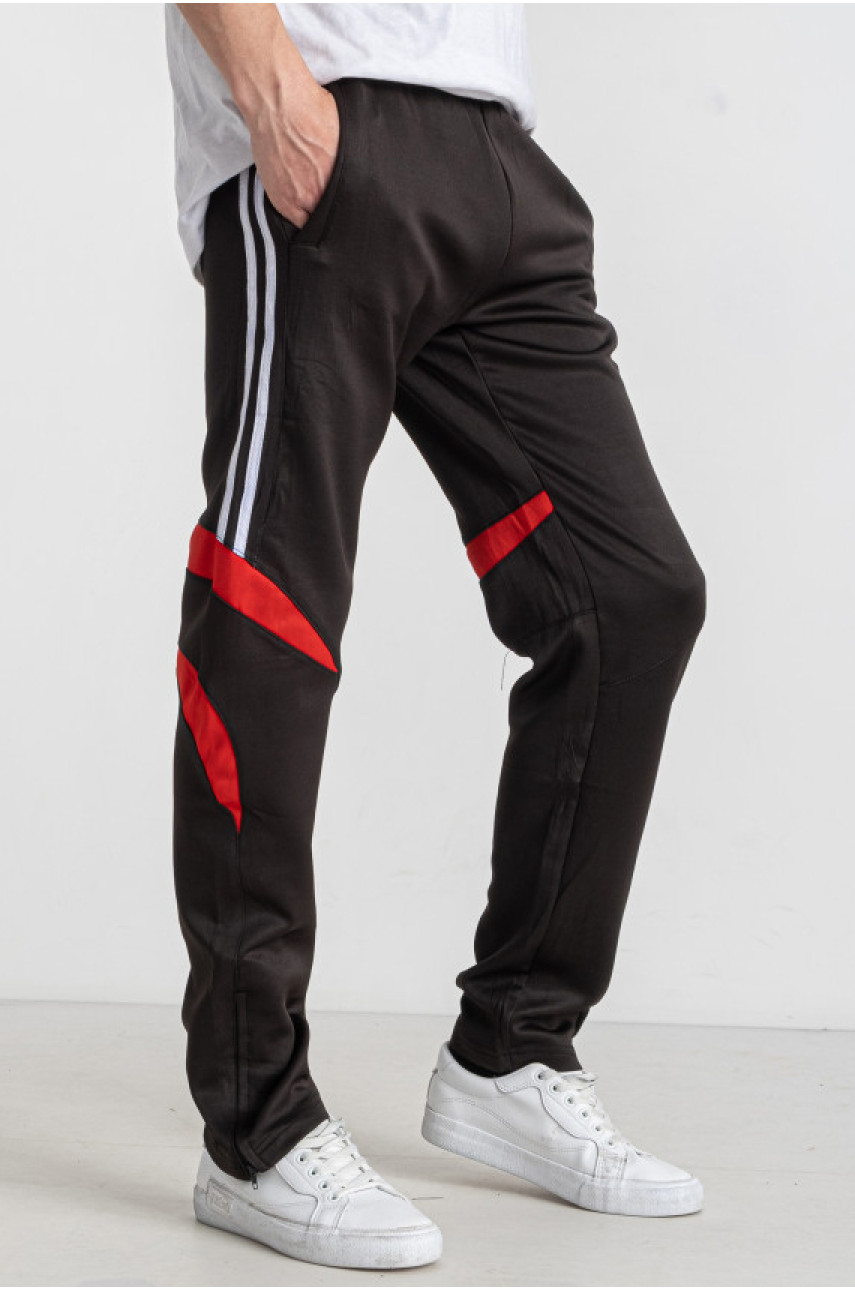 Спортивные штаны подростковые для мальчика черного цвета К-310 179244