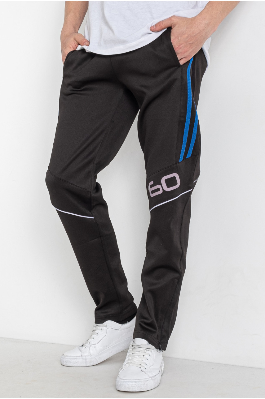 Спортивные штаны подростковые для мальчика черного цвета К-307 179245