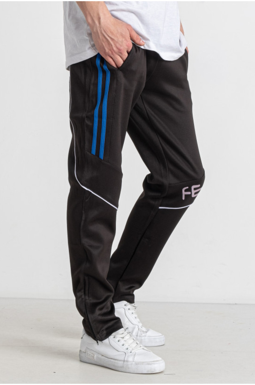 Спортивные штаны подростковые для мальчика черного цвета К-307 179245