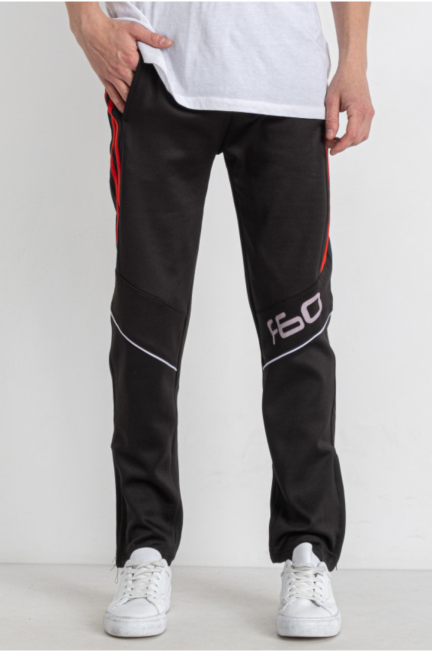 Спортивные штаны подростковые для мальчика черного цвета К-307 179246