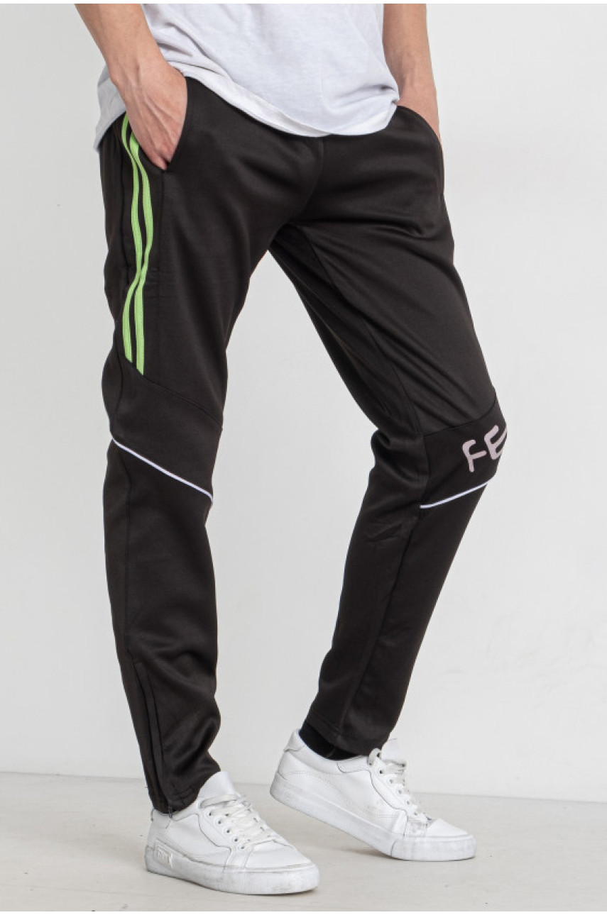 Спортивные штаны подростковые для мальчика черного цвета К-307 179248
