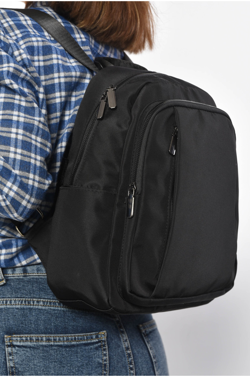 Рюкзак жіночий текстильний чорного кольору D8825 179293
