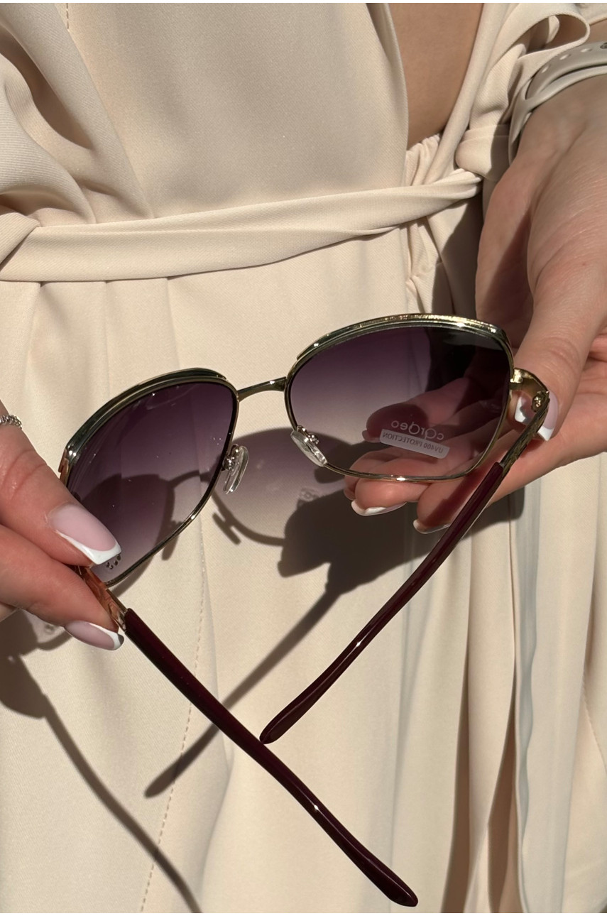 Очки женские бордового цвета 3516 179375