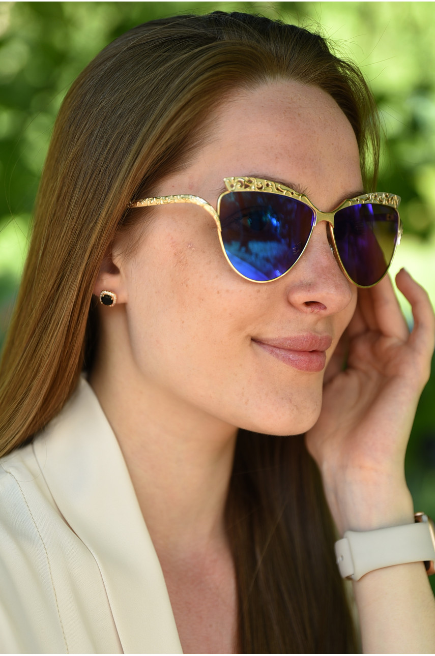 Очки женские золотистого цвета 6357 179391 Очки женские золотистого цвета 6357 179391