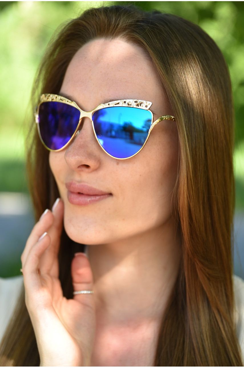 Очки женские золотистого цвета 6357 179391 Очки женские золотистого цвета 6357 179391