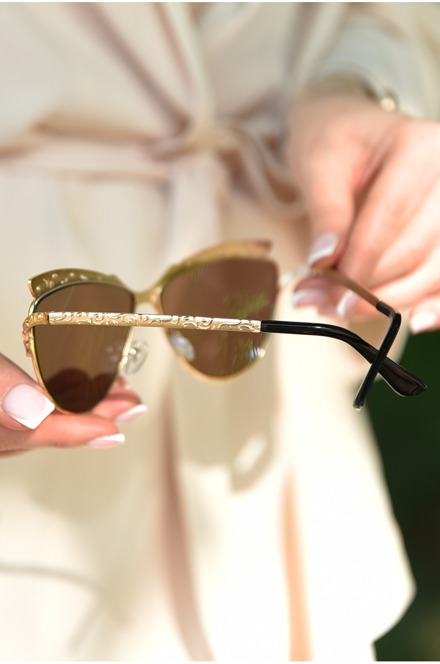 Очки женские золотистого цвета 6357 179391 Очки женские золотистого цвета 6357 179391